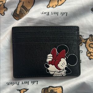 Kate spade Black Card Holder with Mickey Mouse Design